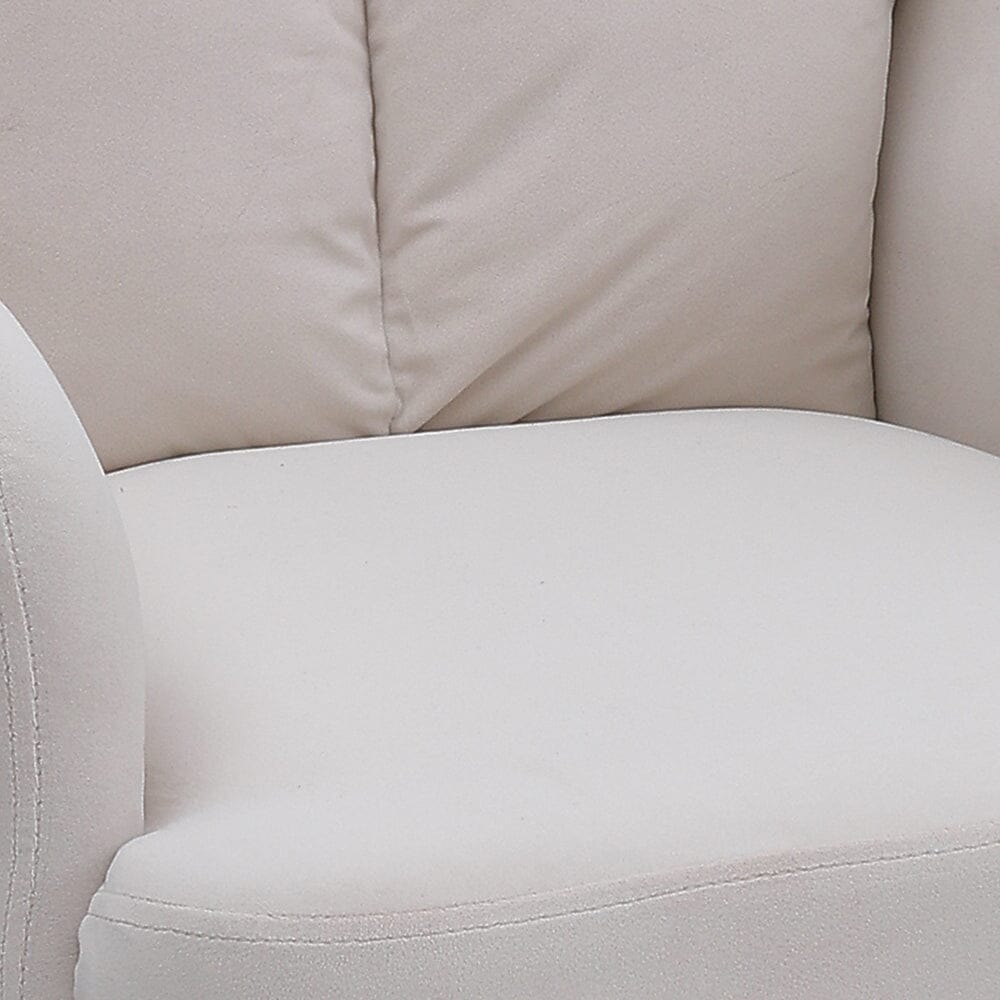 Modern Upholstered Swivel Armchair with Black Legs Armchair Living and Home 