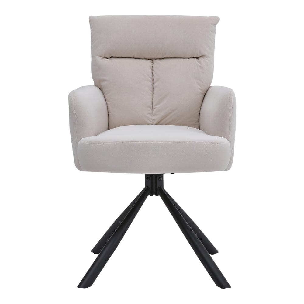 Modern Upholstered Swivel Armchair with Black Legs Armchair Living and Home 