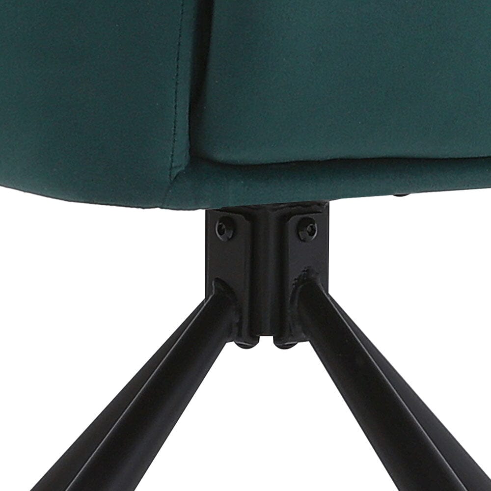Modern Upholstered Swivel Armchair with Black Legs Armchair Living and Home 