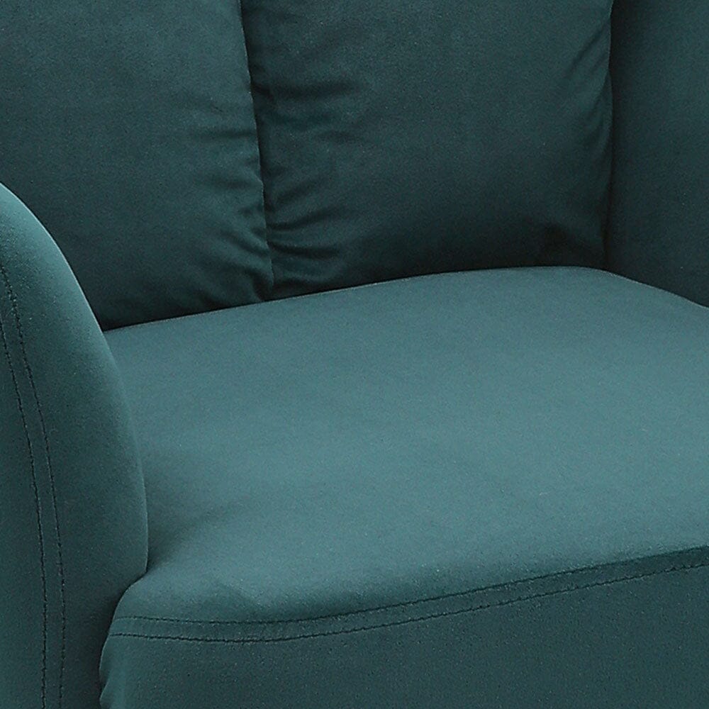 Modern Upholstered Swivel Armchair with Black Legs Armchair Living and Home 