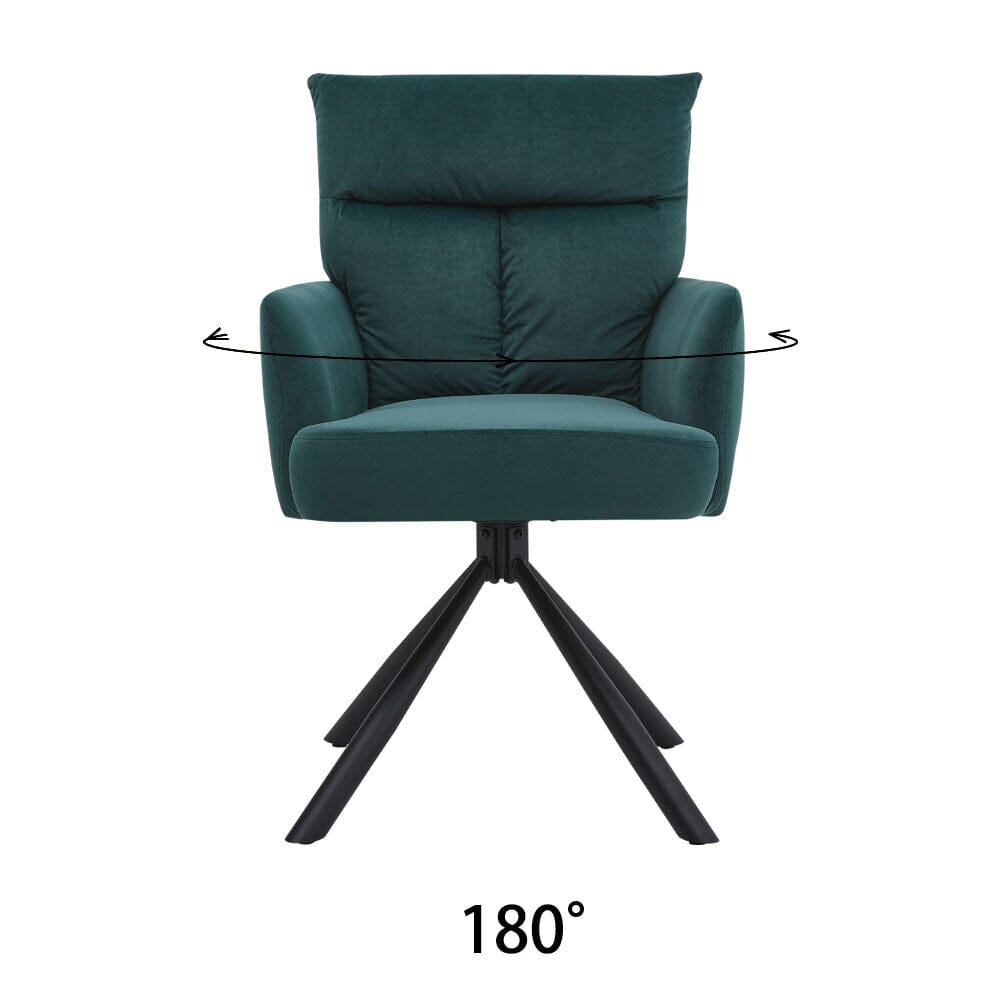 Modern Upholstered Swivel Armchair with Black Legs Armchair Living and Home 