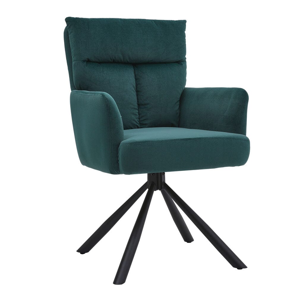 Modern Upholstered Swivel Armchair with Black Legs Armchair Living and Home 