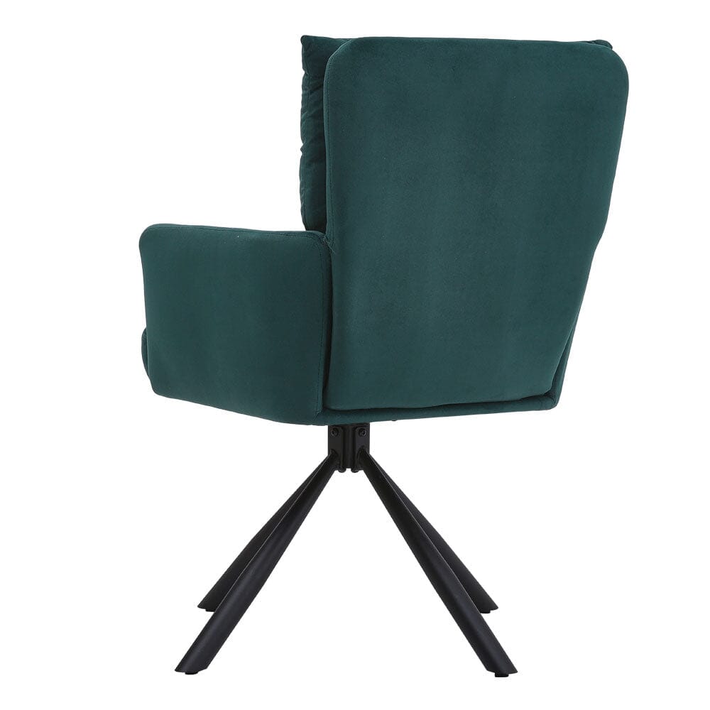 Modern Upholstered Swivel Armchair with Black Legs Armchair Living and Home 