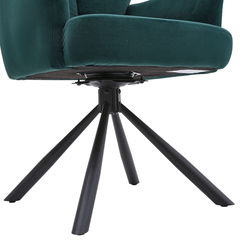 Modern Upholstered Swivel Armchair with Black Legs Armchair Living and Home 