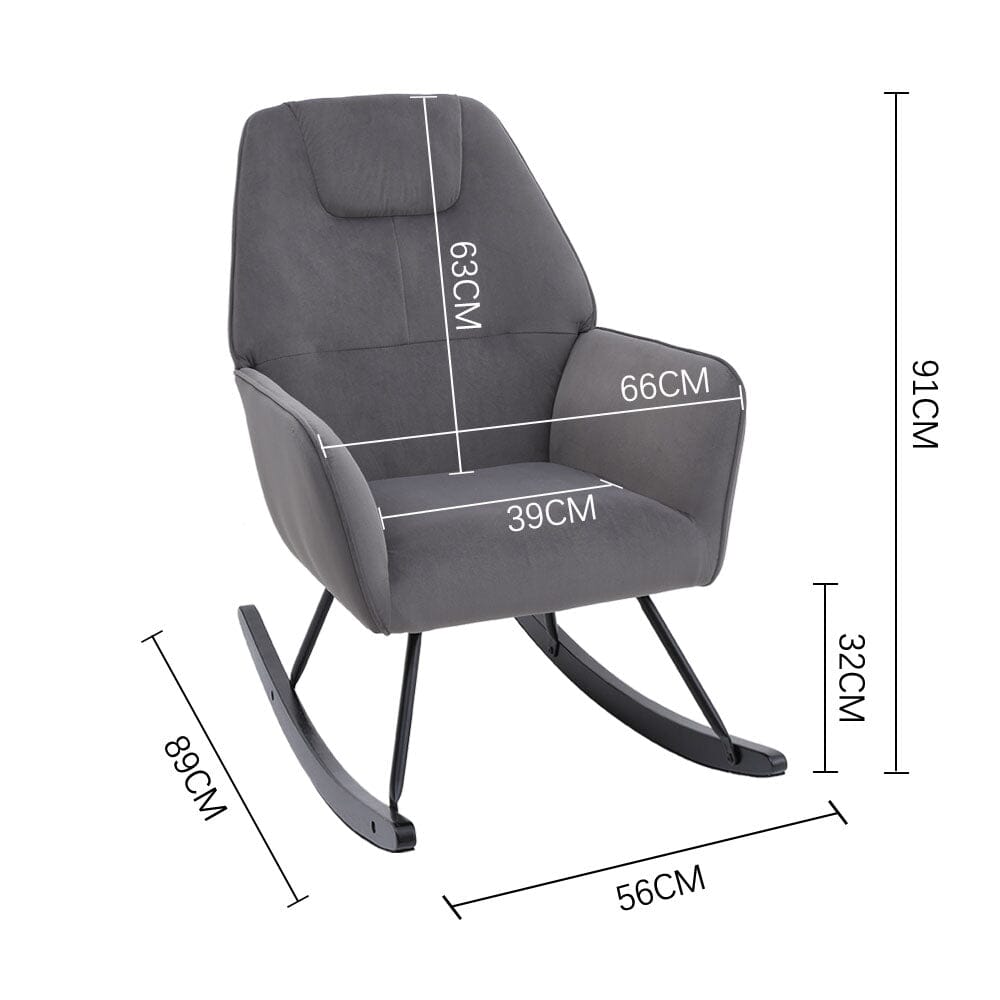 Comfy Grey Nursery Rocking Chair Rocking Chairs Living and Home 