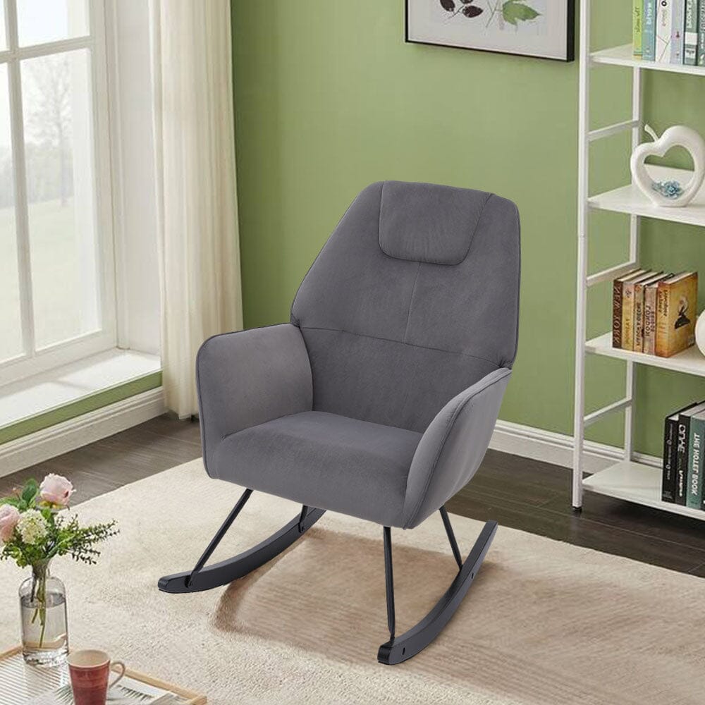 Comfy Grey Nursery Rocking Chair Rocking Chairs Living and Home 2 Units 