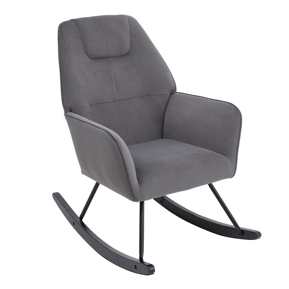 Comfy Grey Nursery Rocking Chair Rocking Chairs Living and Home 