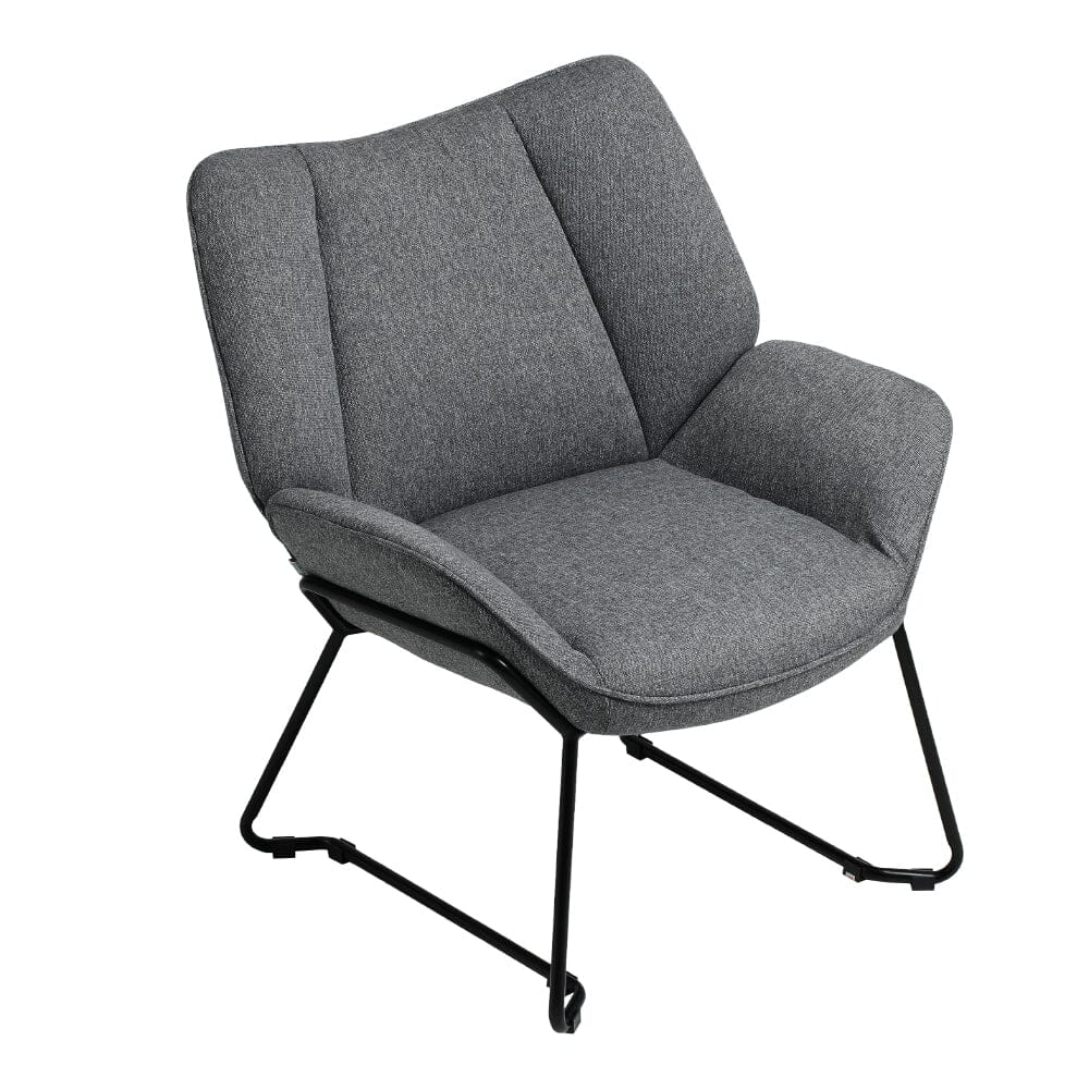 Contemporary Metal Legs Tufted Leisure Armchair Armchair Living and Home 