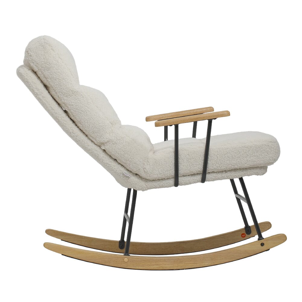 Tufted Upholstered Rocking Chair Rocking Chairs Living and Home 