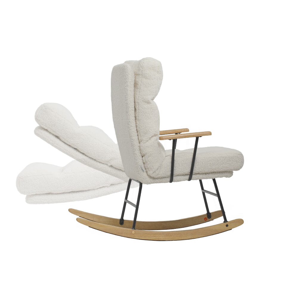 Tufted Upholstered Rocking Chair Rocking Chairs Living and Home 