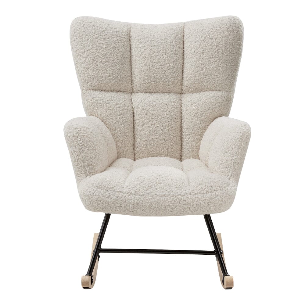 Tufted Upholstered Rocking Chair Rocking Chairs Living and Home 
