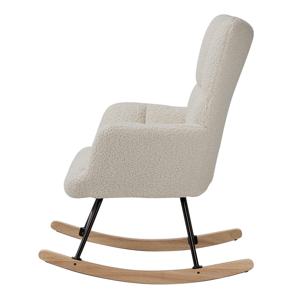 Tufted Upholstered Rocking Chair Rocking Chairs Living and Home 