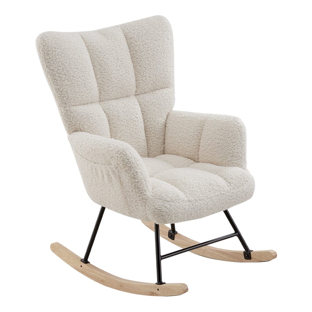 Tufted Upholstered Rocking Chair Rocking Chairs Living and Home 
