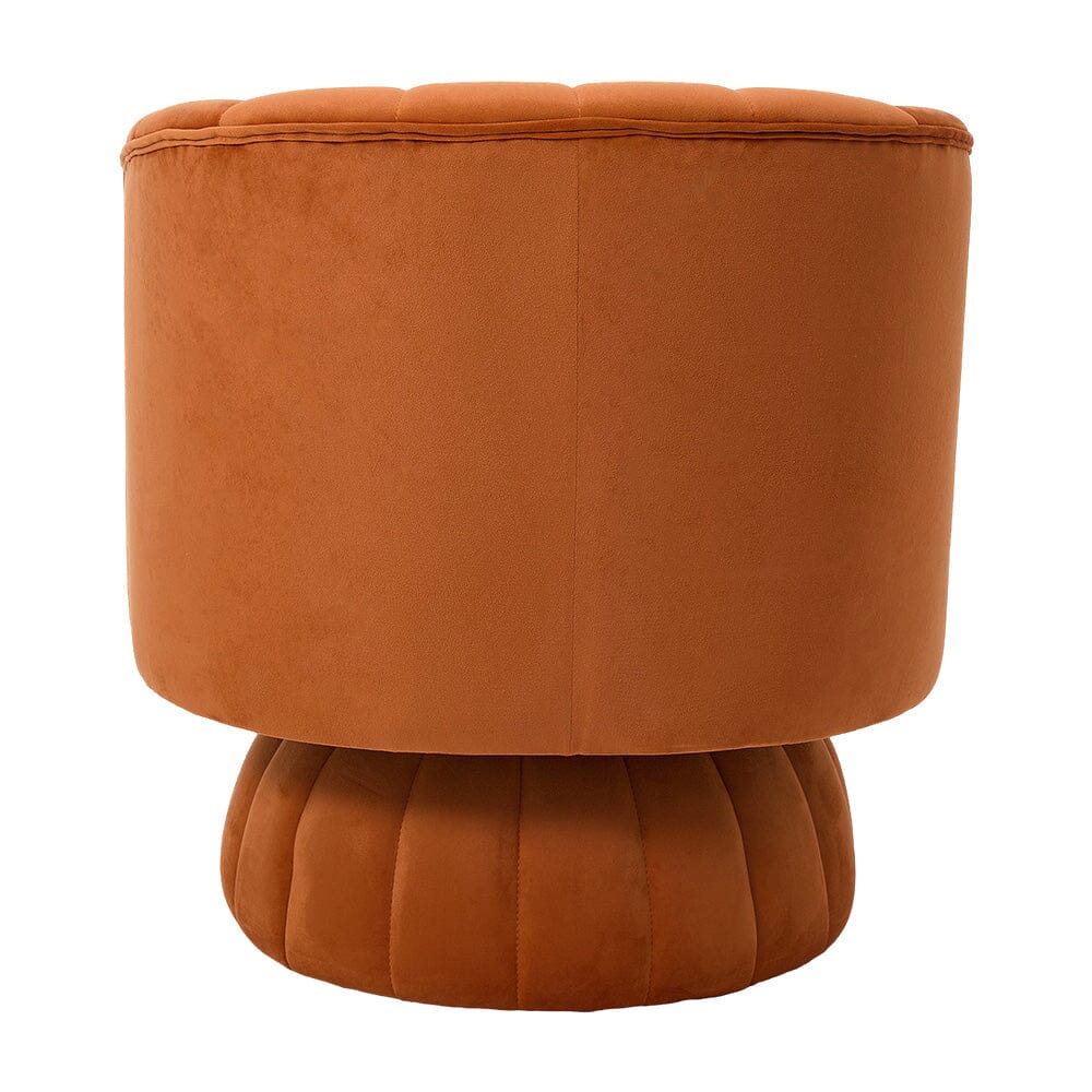 Channel-Tufted Swivel Barrel Chair Collection Living and Home 