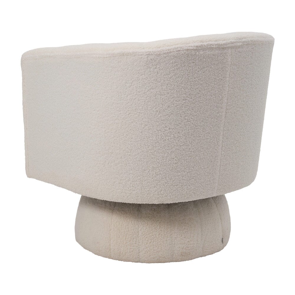 Channel-Tufted Swivel Barrel Chair Collection Living and Home 