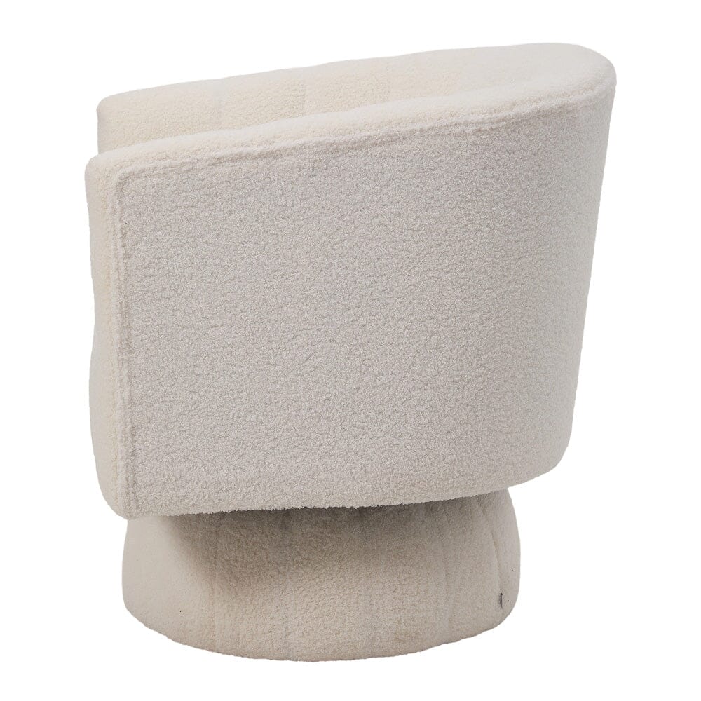 Channel-Tufted Swivel Barrel Chair Collection Living and Home 