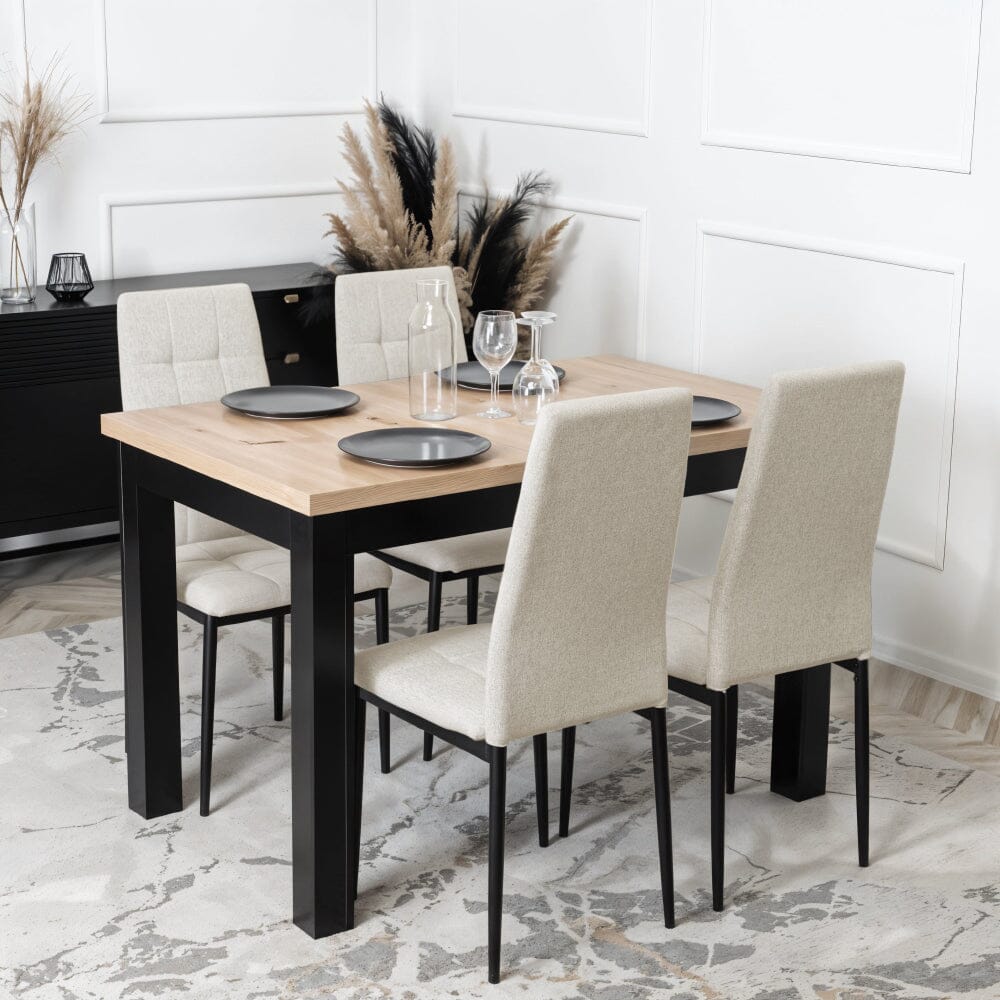 Modern Linen Upholstered Dining Chairs – Set of 4 Living and Home 
