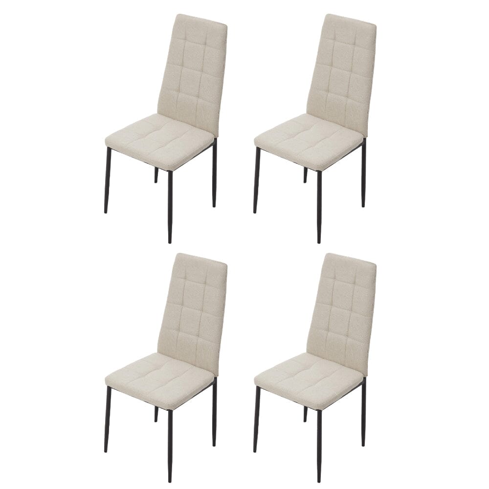 Modern Linen Upholstered Dining Chairs – Set of 4 Living and Home 