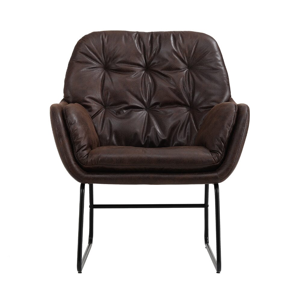 Contemporary Metal Legs Tufted Leisure Armchair Armchair Living and Home 