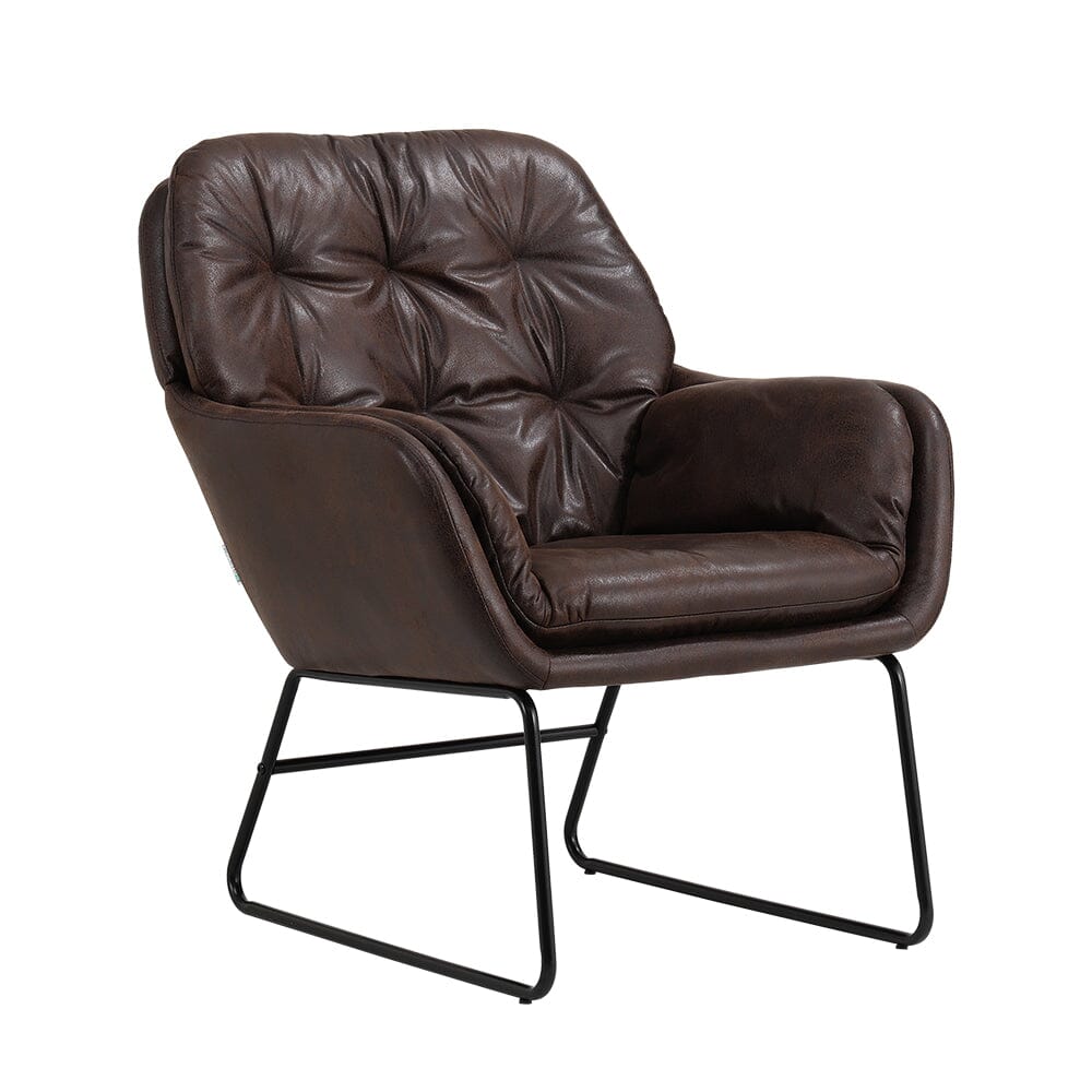 Contemporary Metal Legs Tufted Leisure Armchair Armchair Living and Home 