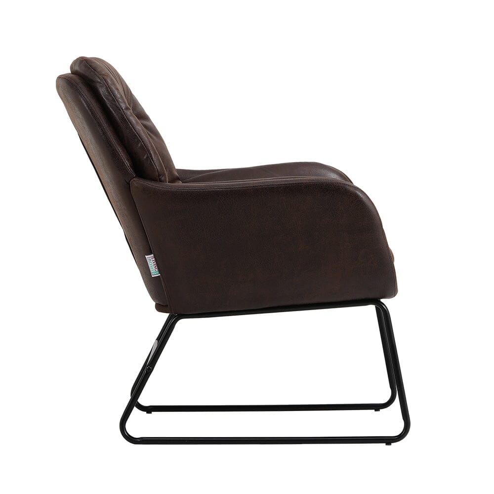 Contemporary Metal Legs Tufted Leisure Armchair Armchair Living and Home 