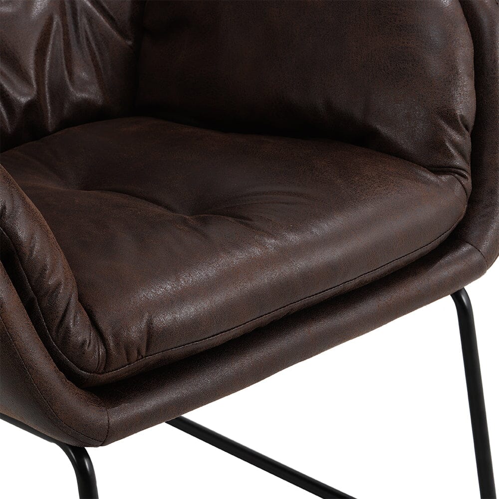 Contemporary Metal Legs Tufted Leisure Armchair Armchair Living and Home 
