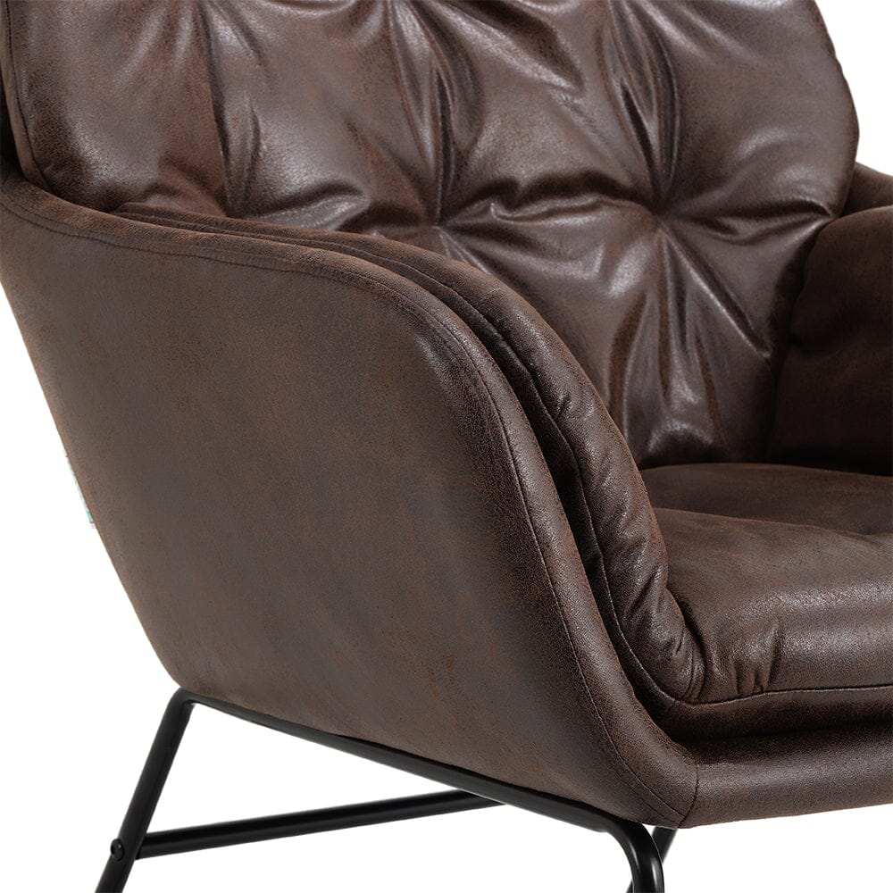 Contemporary Metal Legs Tufted Leisure Armchair Armchair Living and Home 