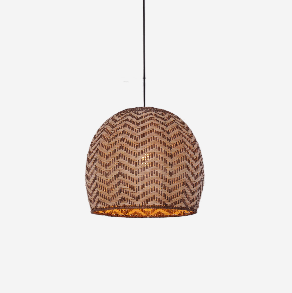 Lightsin Elegant Woven Rattan Pendant Light with Wave Details Lightsin UK 