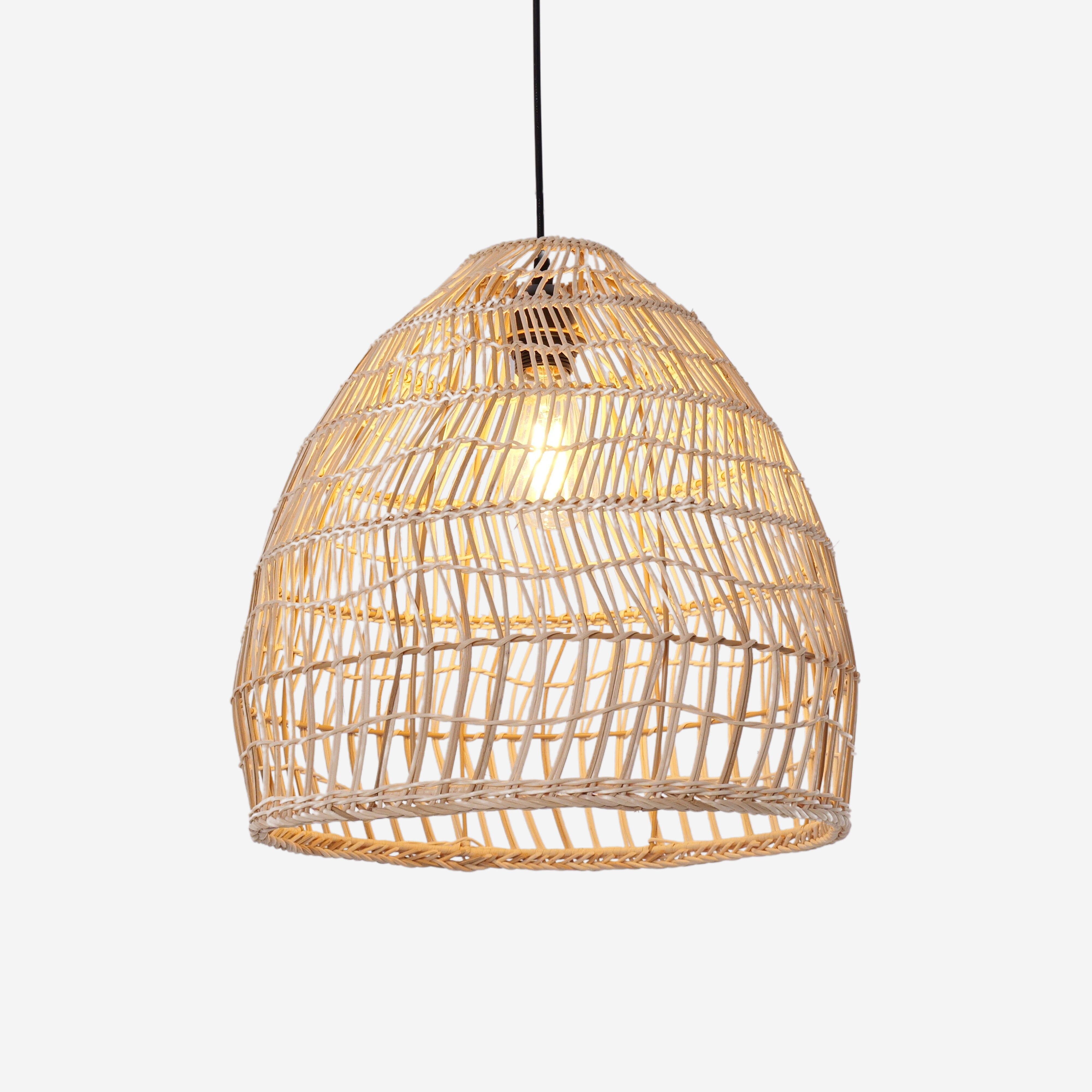 Lightsin Woven Rattan Dome Pendant Light for Rustic Interiors Lightsin UK 