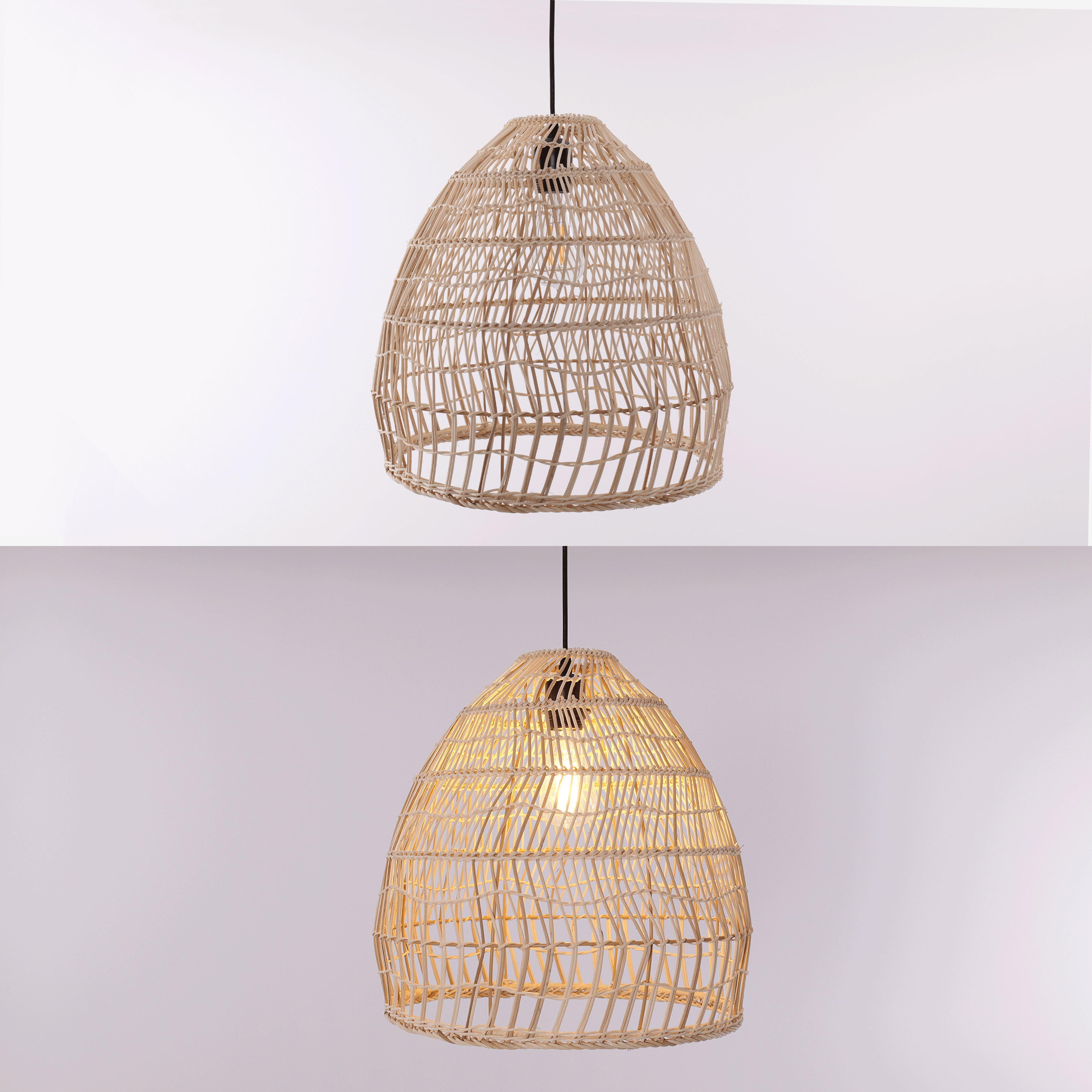 Lightsin Woven Rattan Dome Pendant Light for Rustic Interiors Lightsin UK 