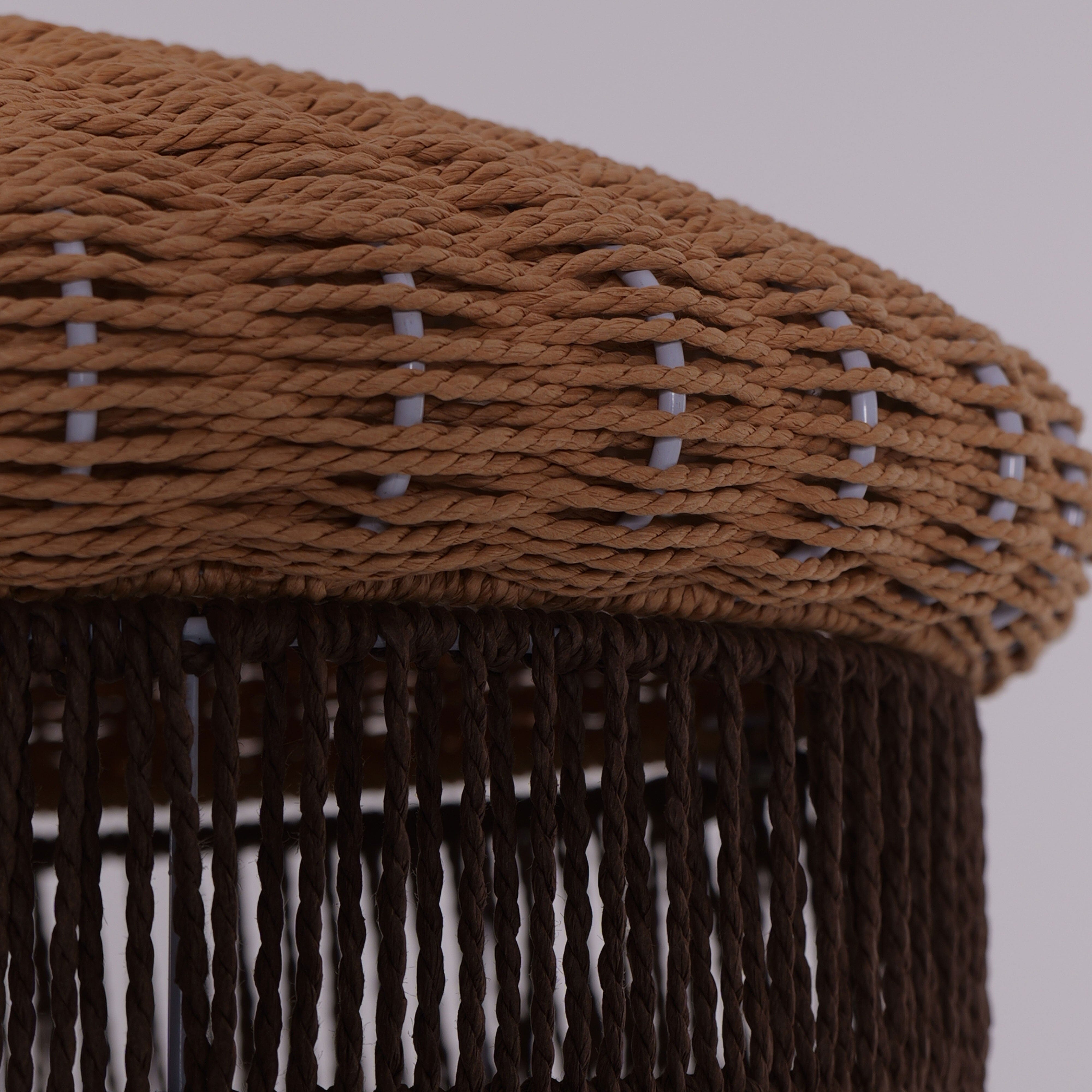 Lightsin Rustic Paper Rope and Iron Basket Pendant Light for Cozy Spaces Lightsin UK 