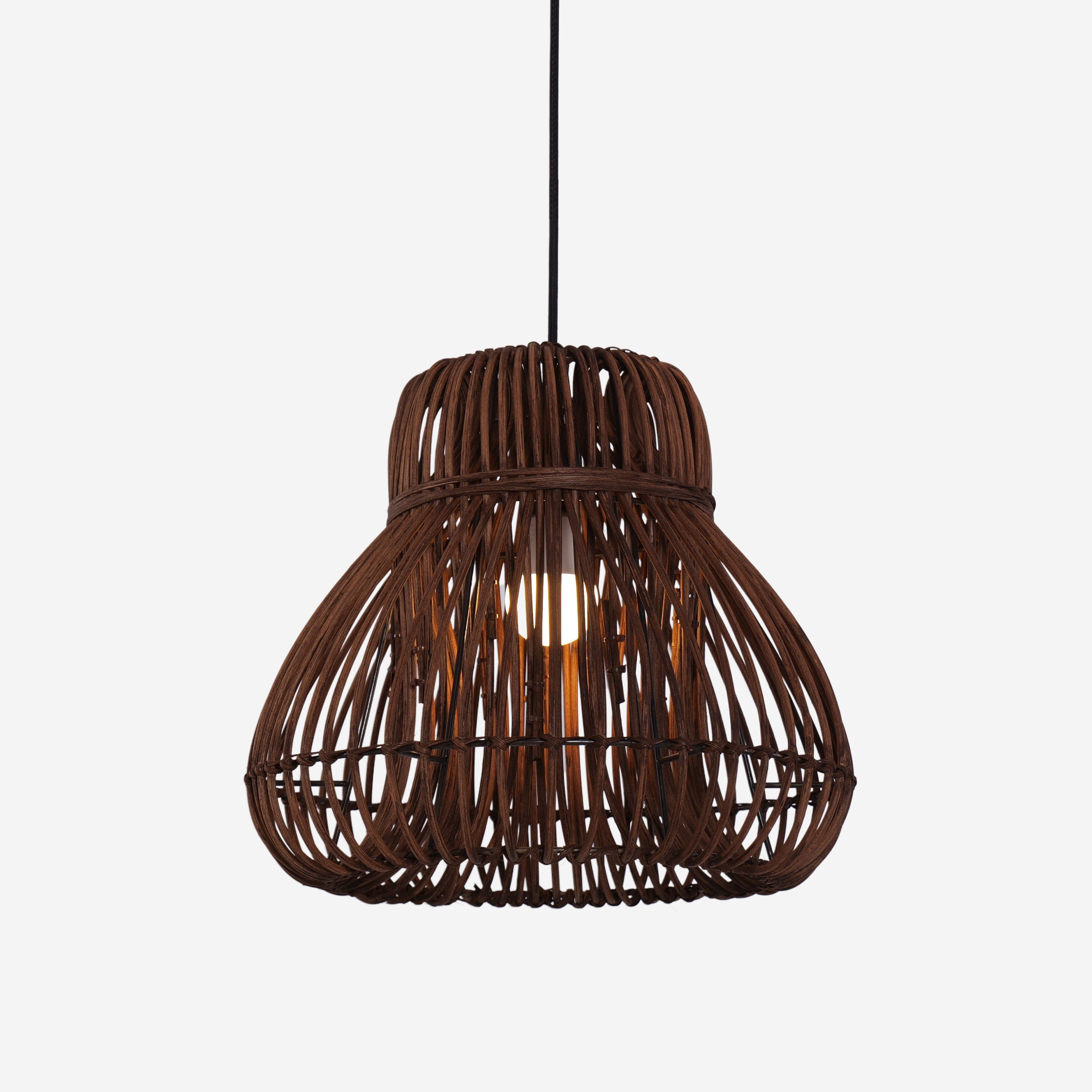 Lightsin Natural Woven Rattan Pendant Light for Rustic Interiors Lightsin UK 