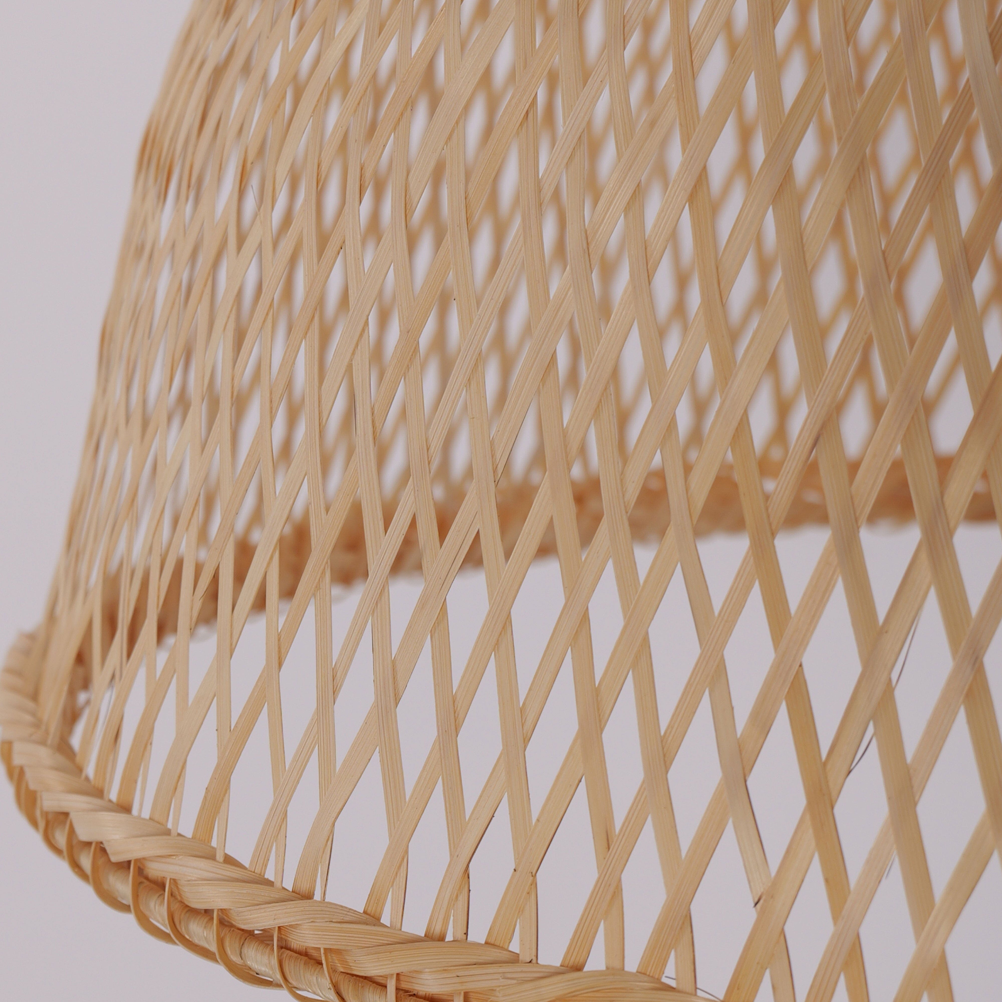 Lightsin Natural Bamboo Woven Dome Pendant Light for Cozy Spaces Lightsin UK 