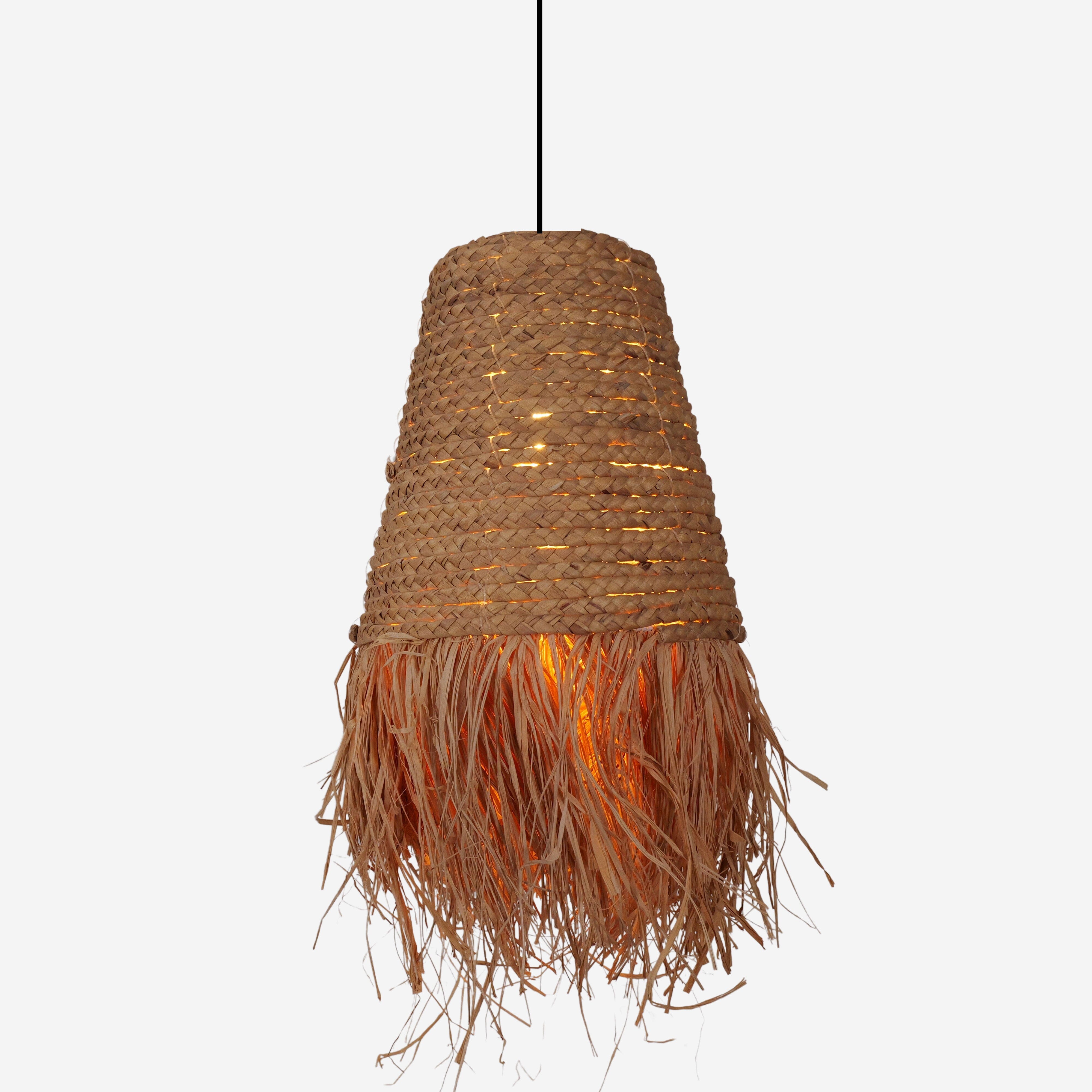 Lightsin Zen Wabi-Sabi Woven Pendant Light with Natural Grass Texture Lightsin UK 