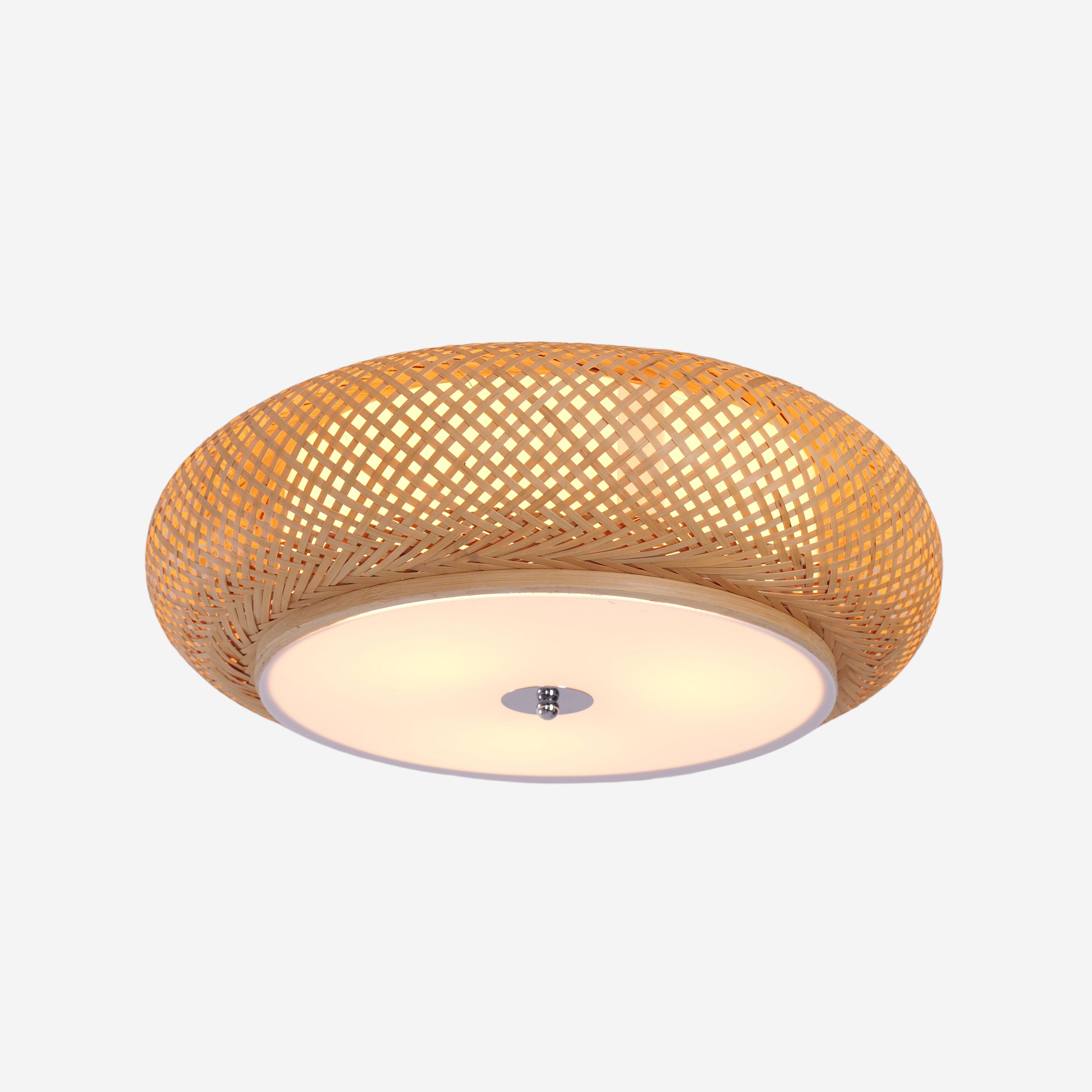 Lightsin Zen Bamboo Weave Ceiling Light with Antique Charm Lightsin UK 