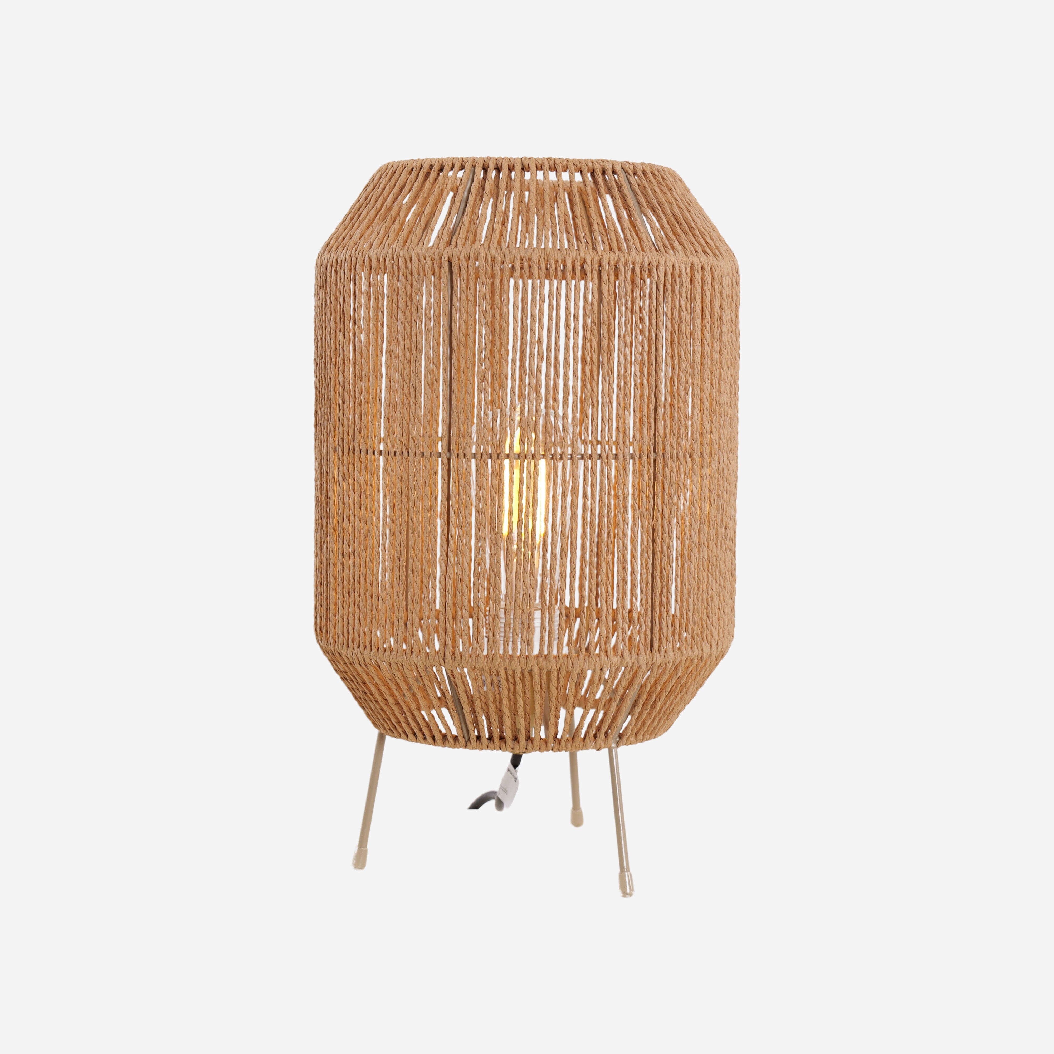 Lightsin Handcrafted Paper Rope Table Lamp Perfect for Living Rooms Lightsin UK 
