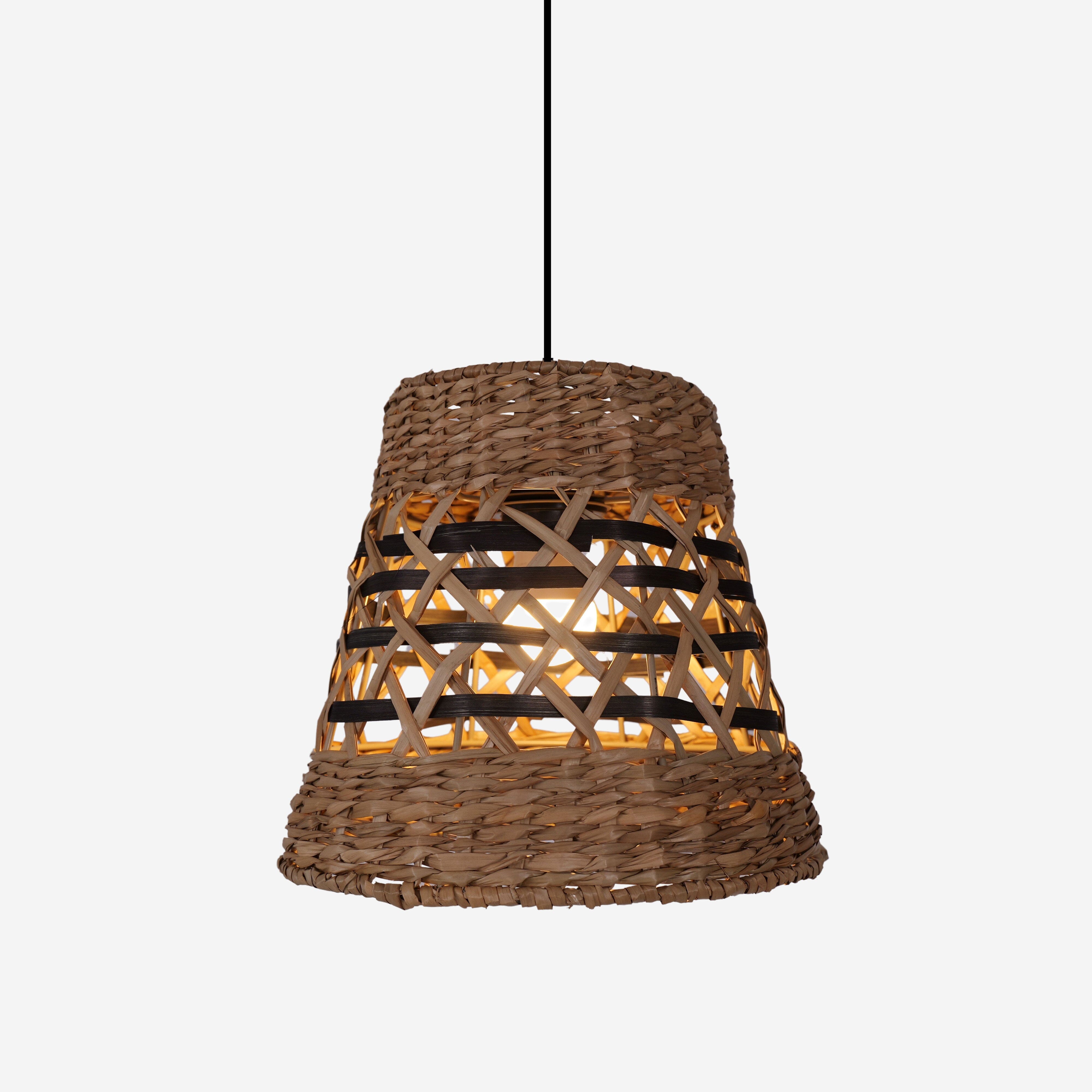 Lightsin Handwoven Paper Rope Pendant Light Bohemian Rustic Charm Lightsin UK 