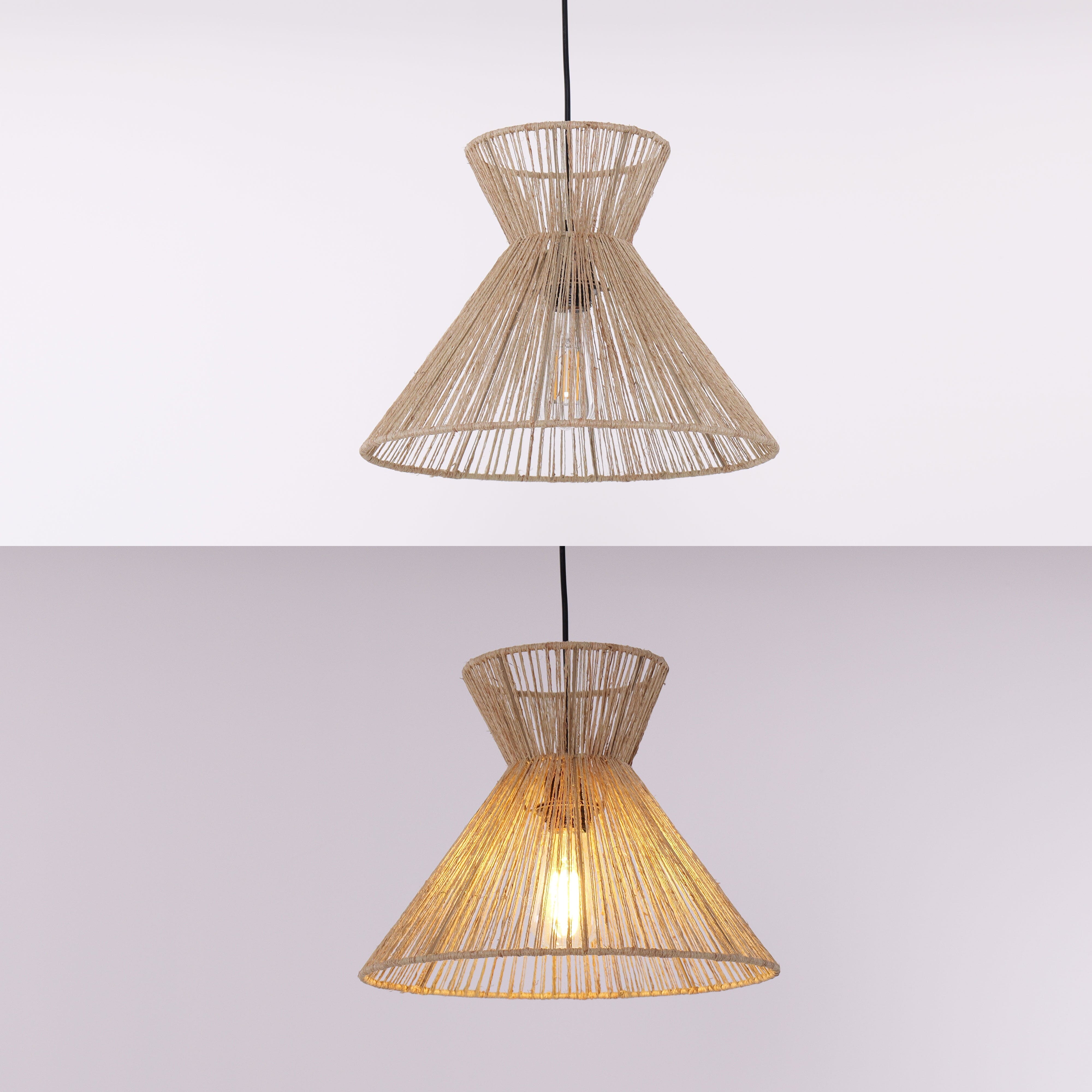 Lightsin Handcrafted Paper Rope Pendant Light for Cozy Living Spaces Lightsin UK 