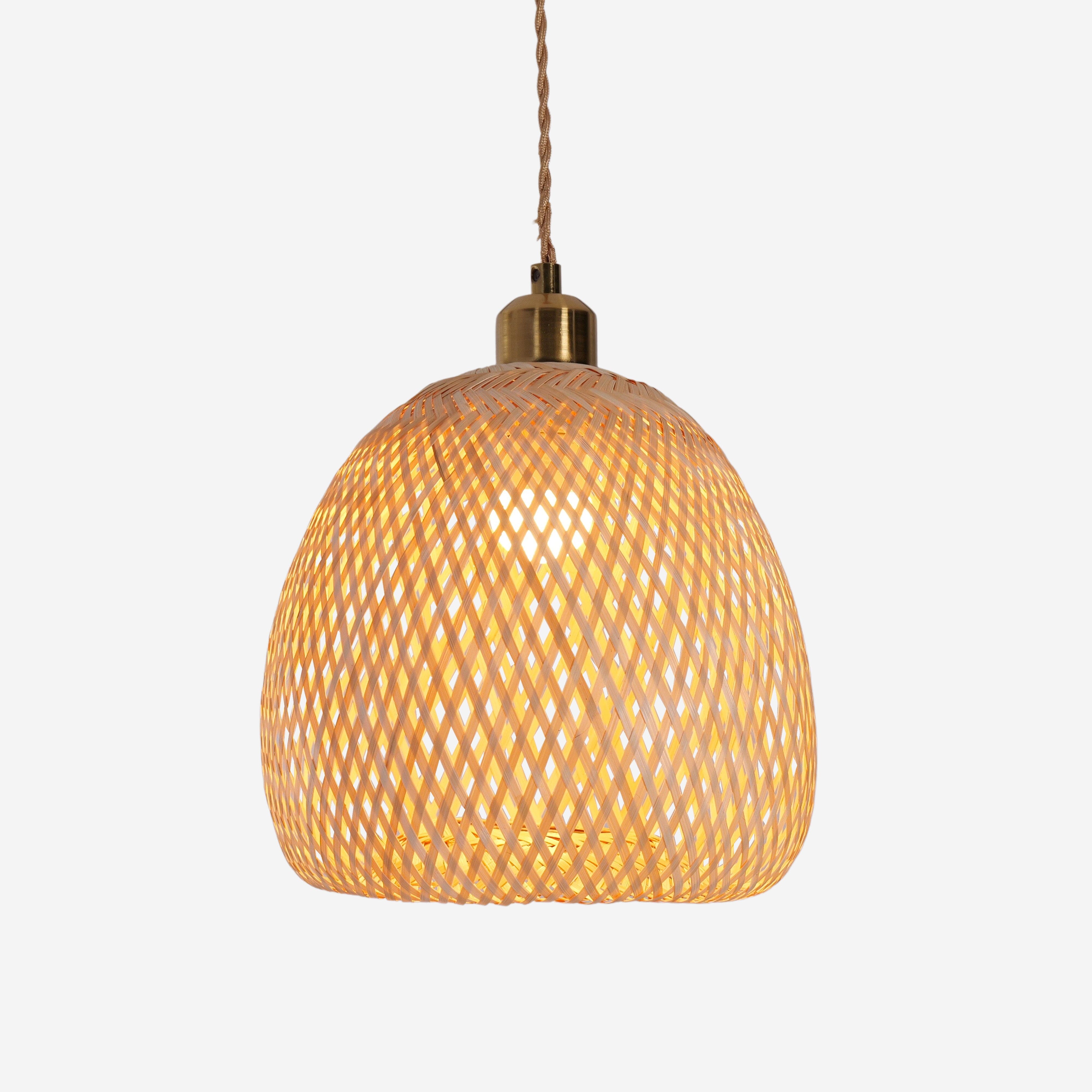 Lightsin Handwoven Bamboo Pendant Light Natural Elegance for Warm Ambient Spaces Lightsin UK 