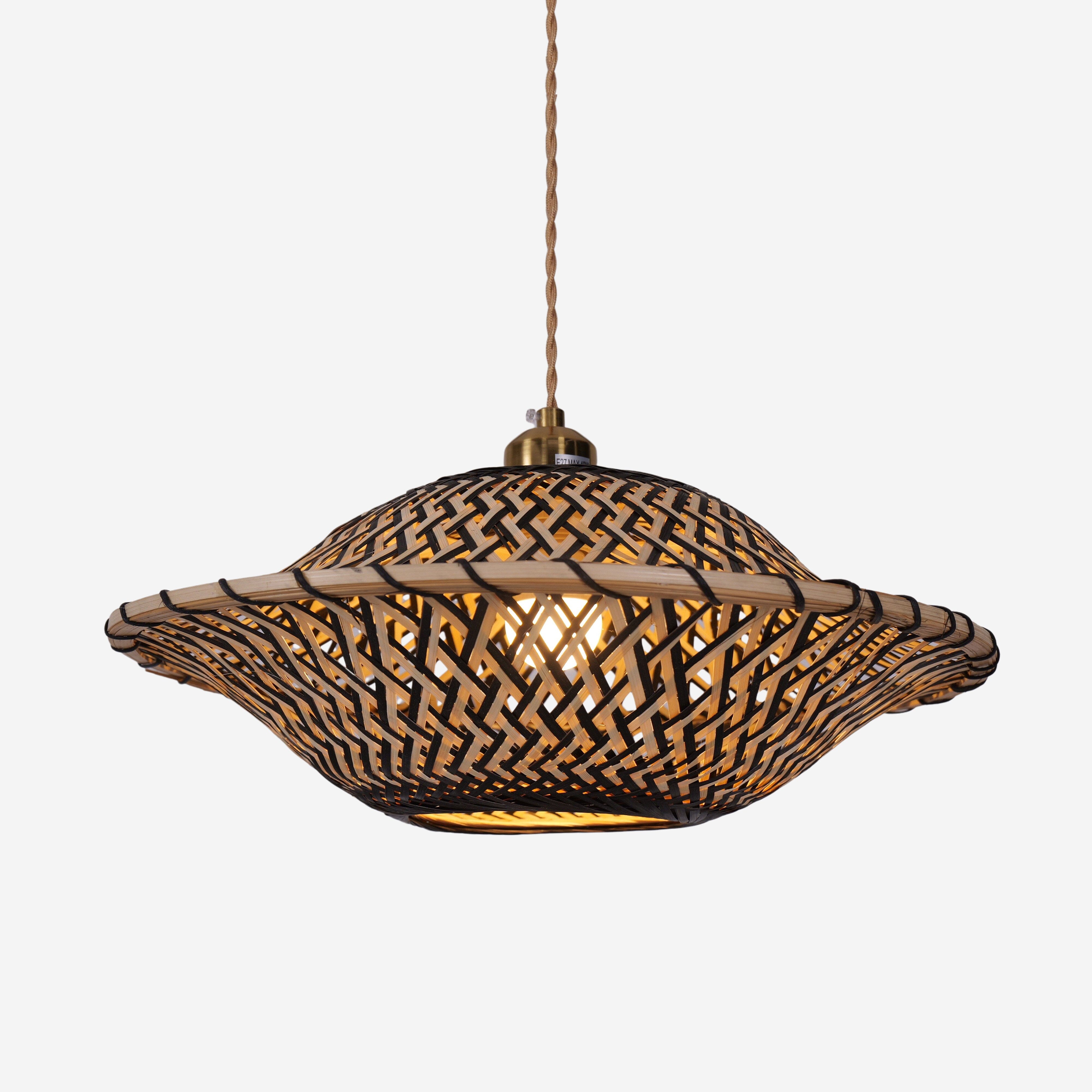 Lightsin Elegant Black & Natural Design Bamboo Pendant Light Lightsin UK 