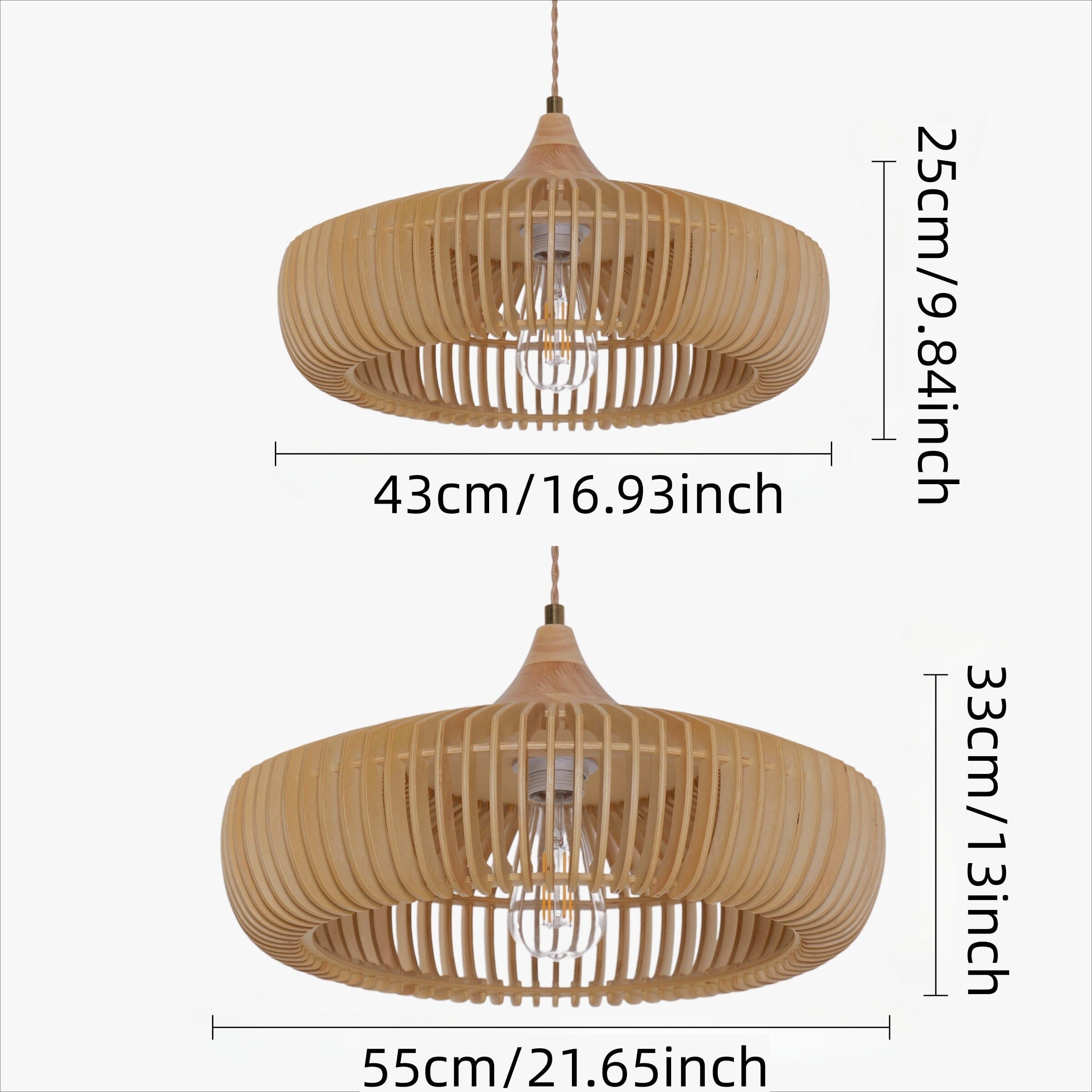 Shadome-Lightsin Handcrafted Wooden Kitchen Pendant Light Fixtures Lightsin UK 