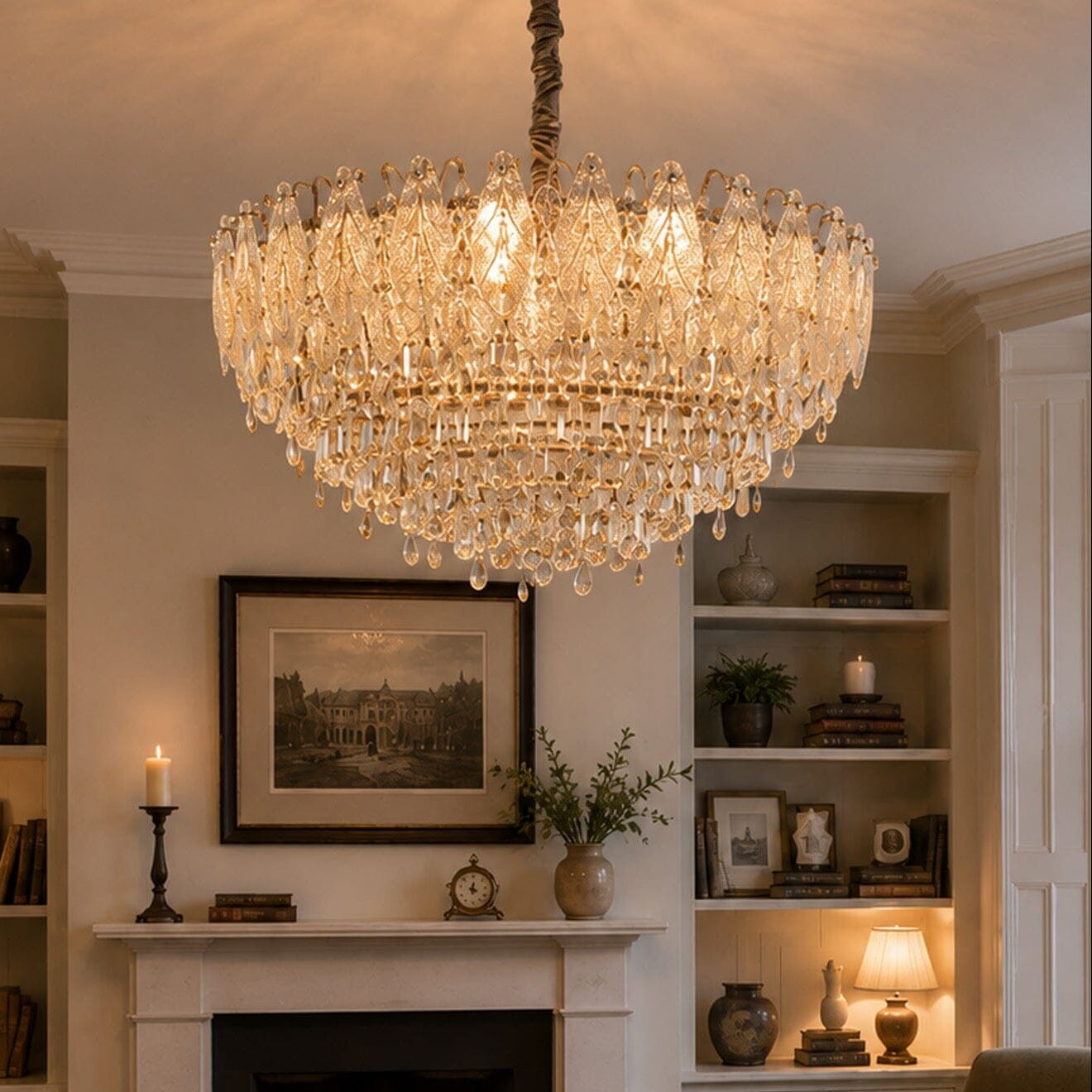 Lightsin Large Pendant Lighting Art Deco Chandelier for Living Room Lightsin UK 