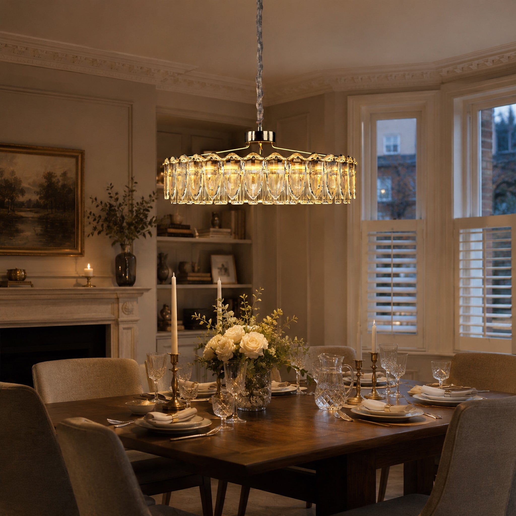 Lightsin Opulent Crystal Elegance Adjustable Pendant Light Lightsin UK 