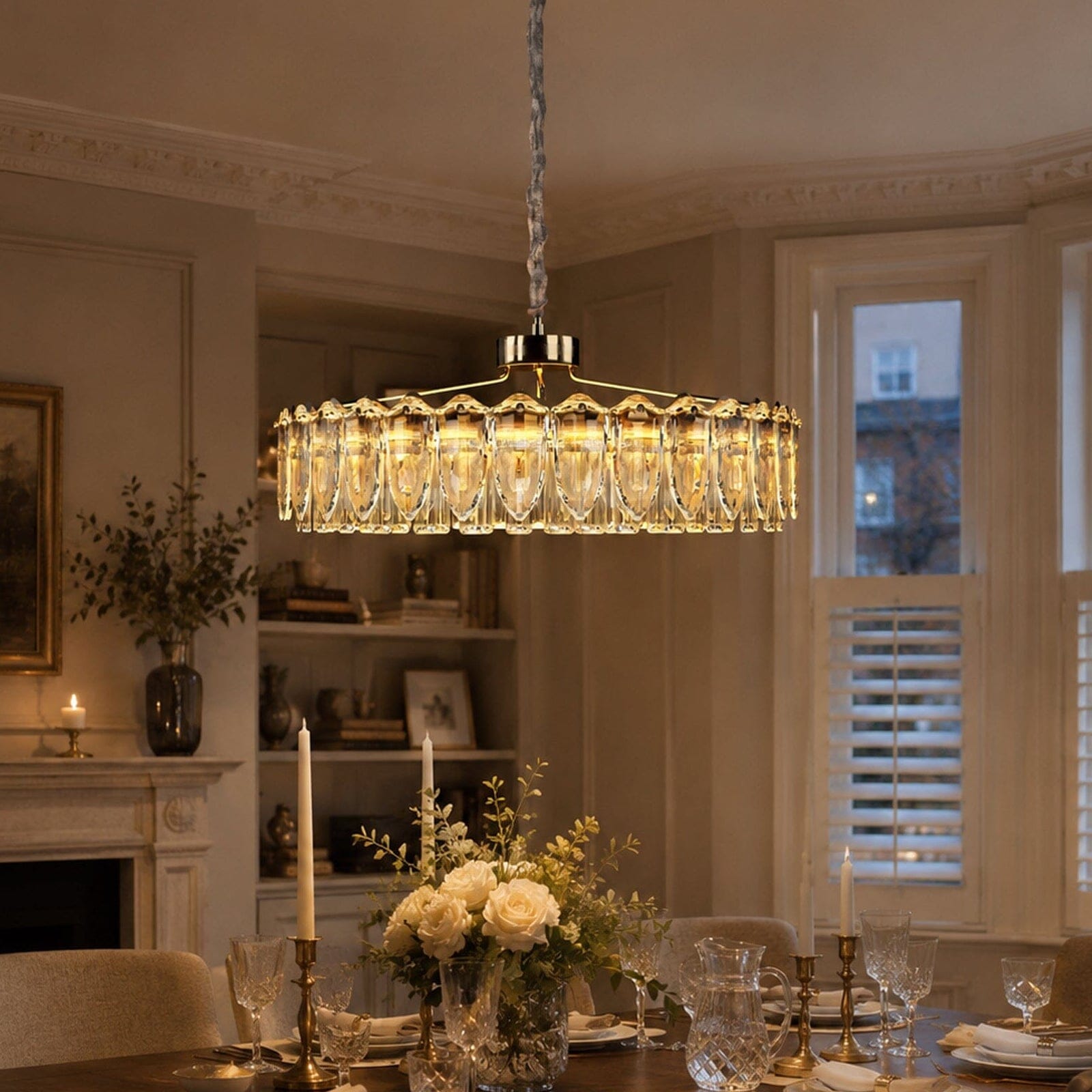 Lightsin Opulent Crystal Elegance Adjustable Pendant Light Lightsin UK 