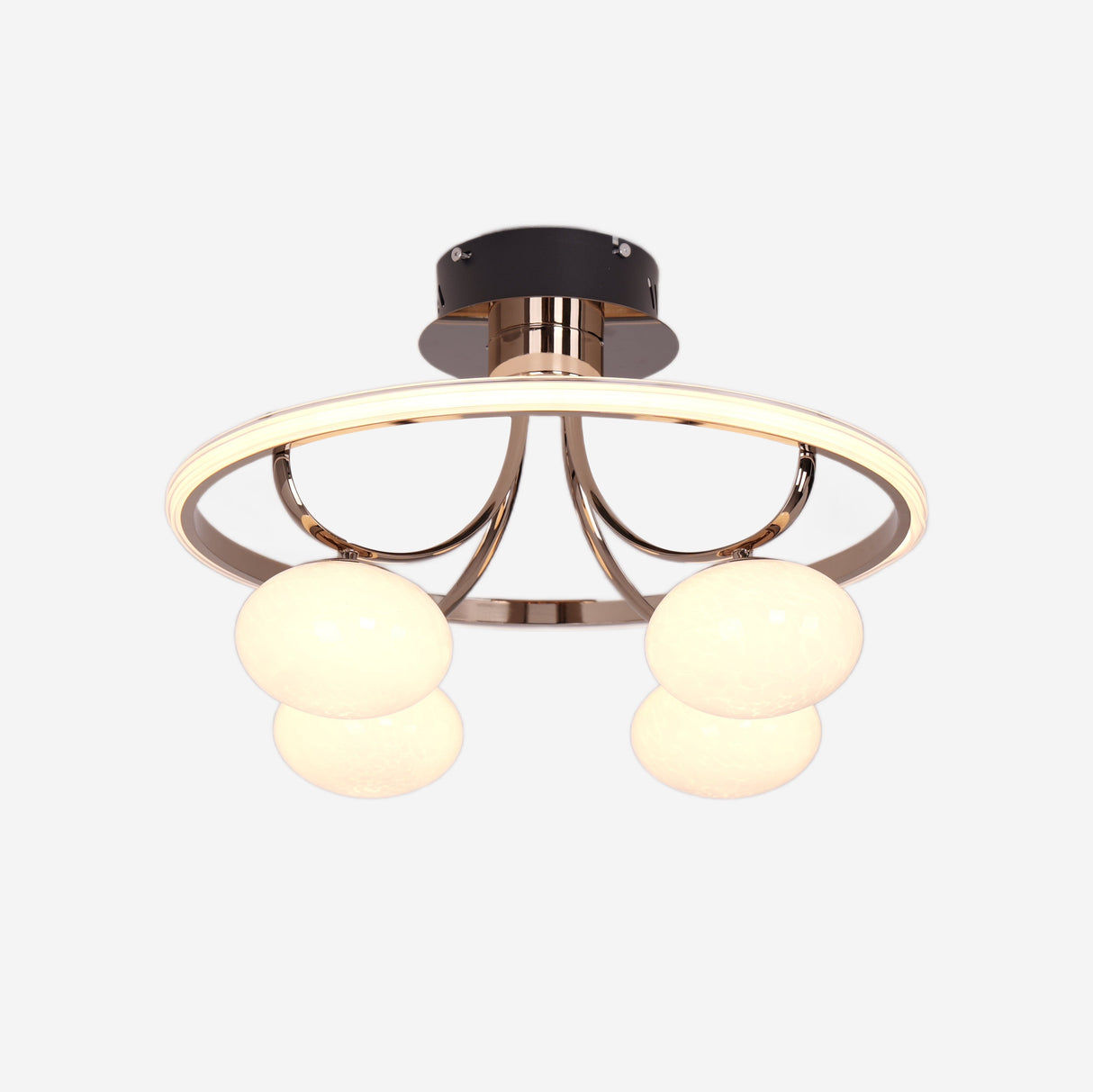 Lightsin Elegant Circular Ceiling Light with Four Orbs Lightsin UK 