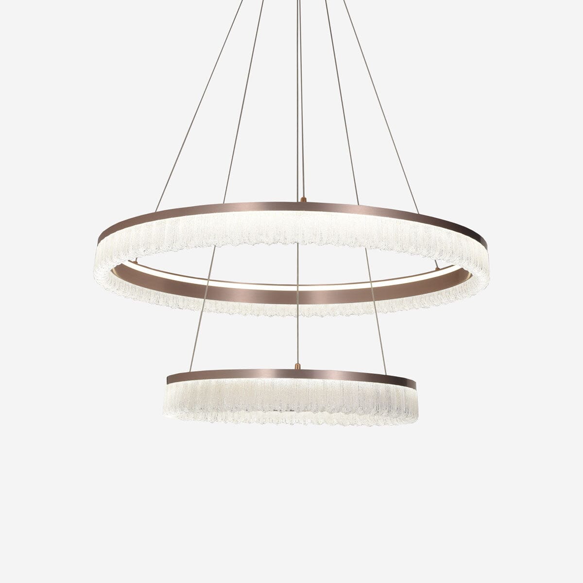 red aluminum circular pendant light product view of double circular pendant