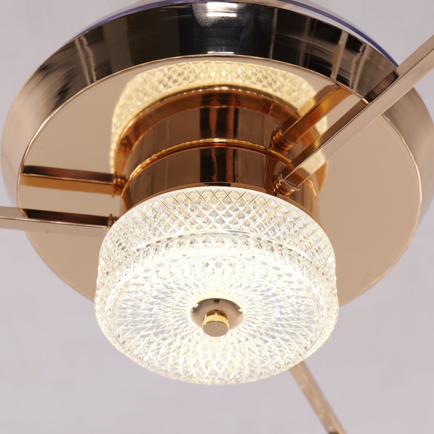Lightsin 60cm Modern Gold Crystal Ceiling Fan with Light Lightsin UK 