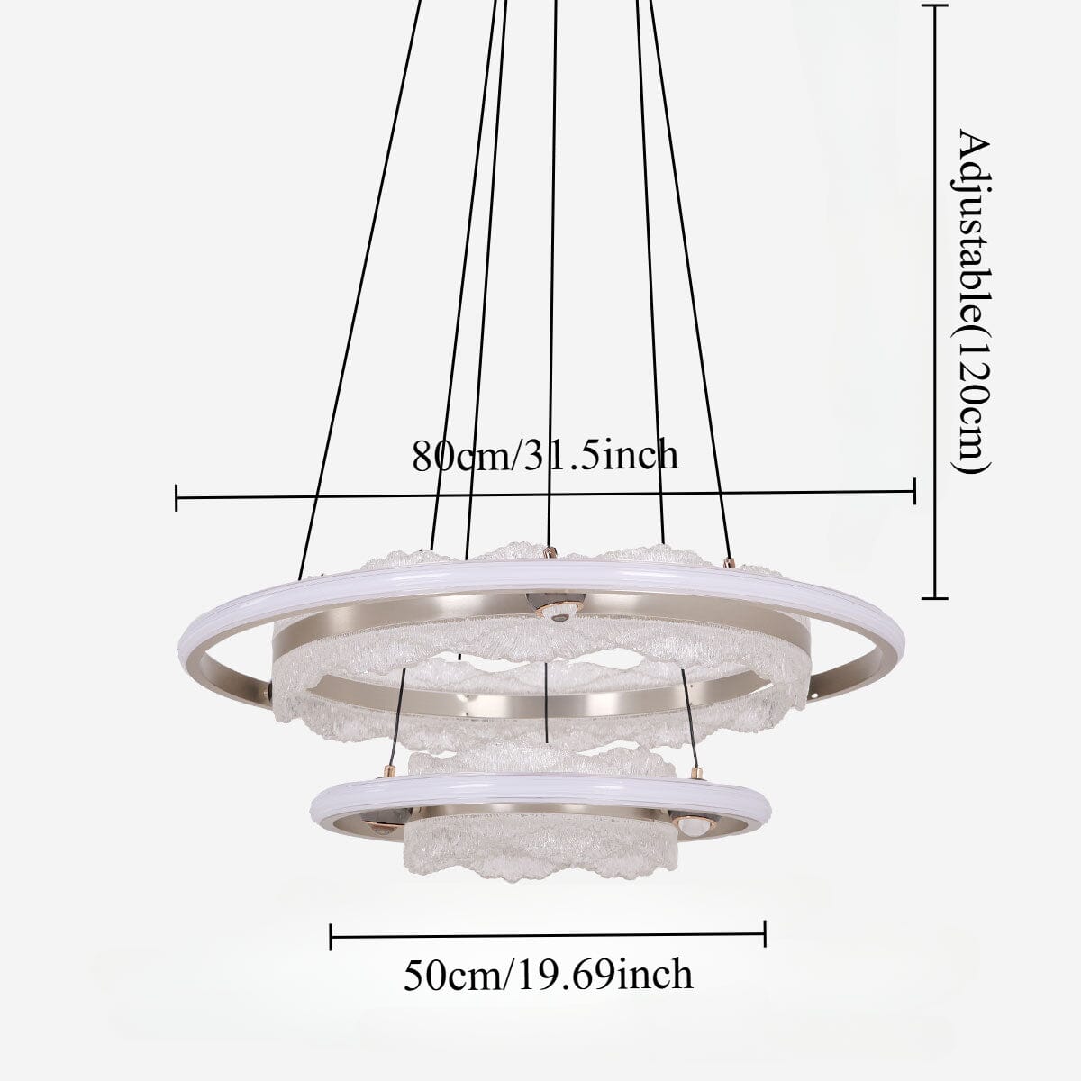 Lightsin Modern Ceiling Pendant Light with Aluminum and Acrylic Design Lightsin UK 