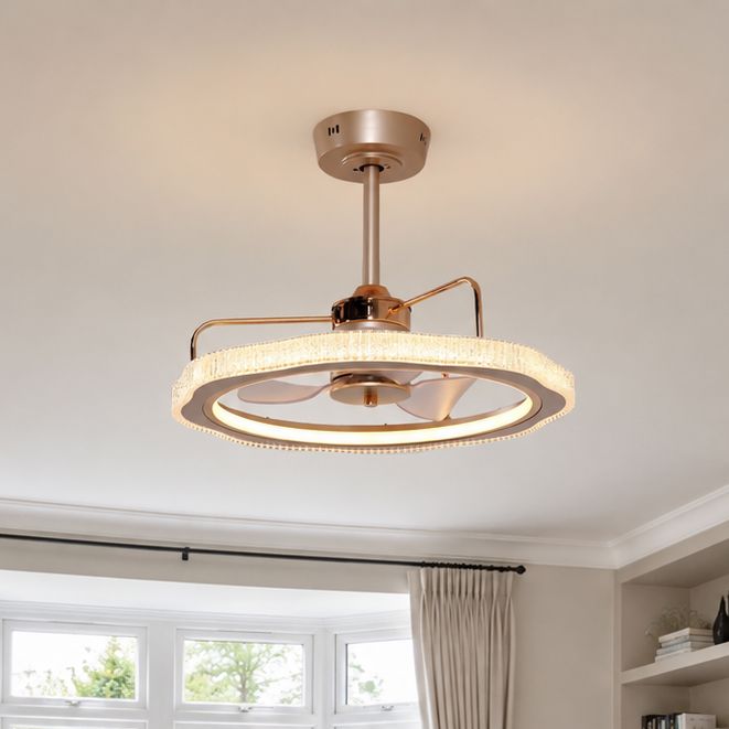 Lightsin Modern Reversible 3-Blades Metal Ceiling Fan with LED Light Lightsin UK 