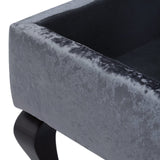 100cm Wide Grey Velvet Upholstery Storage Bench Footstool Storage Footstools & Benches Living and Home 